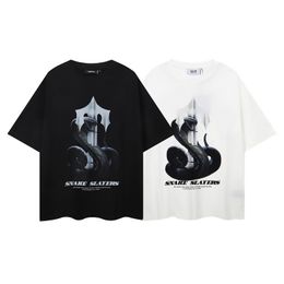 Python Printed Mens Designer T Shirt Trapstar T Shirts Tshirt Graphic Tee Loose Casual Tops Women Men Clothes 100% Cotton T-shirts Oversized S-XL