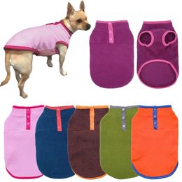 Winter Dog Clothes Soft Fleece Warm Puppy Cat Vest For Small Dogs Shih Tzu Chihuahua Jacket Pug French Bulldog Coat Pet Costume 240411