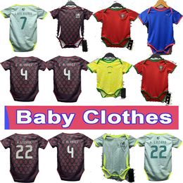 Maglie di calcio Messico 2024 Maglie di calcio Messico Best Brasile Set Kids National Team 24 25 Shirt da calcio bambino 6-18 mesi Son Boys Maillot de Foot Brasil Home French Away Away Away Away