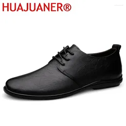 Casual Shoes High Quality Genuine Leather Men Flats Fashion Soft Men's Footwear Brand Male Comfortable Lace Up Luxury Oxford Man