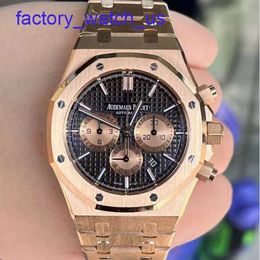 Top AP Wrist Watch Epic Royal Oak Series 26331OR Rose Gold Coffee dial Mens Fashion Leisure Business Sports Chronograph Mechanical Watch