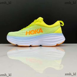 Designer Hoka Bondi 8 Running Shoe Hokas Shoes Womens Clifton 8 Clifton 9 Triple Black White Bellwether Blue Mist Peach Sport Men Sneakers 106