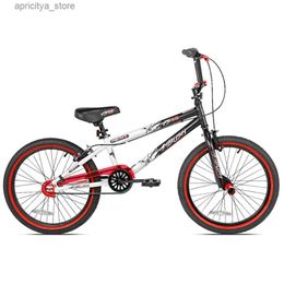 Bikes Kent Bicyc 20 In. Ambush Boys BMX Bike Black and White with Red Rim L48