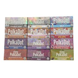 Wholesale 20 Colours PolkaDot Mushroom Belgian Chocolate Bar Packaging Boxes 3 Kind Sizes 4G polka dot Chocolates Package Case With Stickers Wrapping Bags