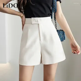 Women's Shorts Summer High Waist Loose Casual Fashion Solid Color Wide Leg Suit Women Simple All-match Short Pants Female Clothes