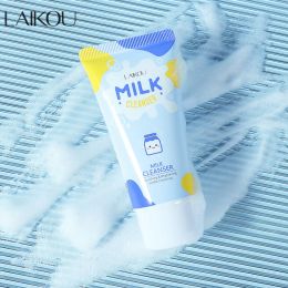 Cleansers LAIKOU Milk Facial Cleanser Deep Cleaning Rich Foam Amino Acid Face Wash For Dry Skin Oil Skin Oil Control Whitening Skin Care