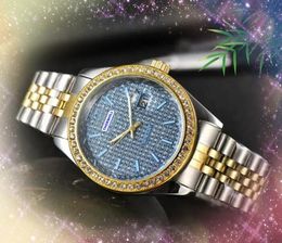 Three Pins Women's Men's Watch Day Date Time Clock Waterproof Quartz Chronograph Military President Shiny Starry Diamonds Ring Dot Wristwatch montre de luxe gifts