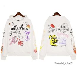 Hellstar Hoodie Designer Hoodies Sweatshirts Hell Star Vintage Mud Print Washed Old Pink Hip Hop Hand Painted Pockets Womens Sweaters Hoody Thick Hoodys 4817