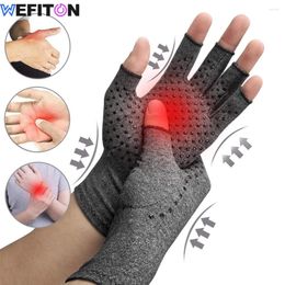 Wrist Support 1Pair Half-Finger Gloves- Elastic Arthritis Gloves Pressure Health Cycling Anti-edema Rehabilitation Sports For Women Men