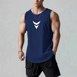 Summer Men Gym Tank Tops Outdoor Workout Jogging Sportswear Sleeveless T Shirt Basketball Quickdrying Fitness Vest Clothing 240416
