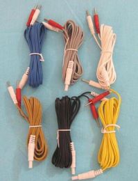 5PCS Hwato SDZII Electronic acupuncture instrument Output lead wire Electroacupuncture device crocodile clip Cable 5 colors4923112