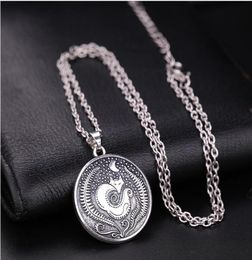 GX010 Sleeping Fox In Brushwood Pendant Chain Viking Vintage Talisman Antique Silver Charms Jewellery DIY Handmade1691876