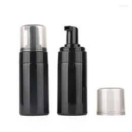 Storage Bottles 100pcs 100/120/150/200ml Black Plastic Refillable Travel Foamer Pump Bottle Body Wash Soap PET DIY Liquid Dish