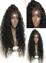 Wet And Wavy Full Lace Human Hair Wigs For Black Women Virgin Peruvian Water Wave Lace Front Wigs Natural Hairline2791068