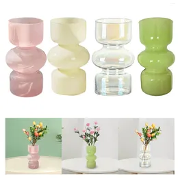 Vases Glass Flower Vase Table Flowerpot Container Nordic Decorative Art For Office Home Cabinet Kitchen Bookshelf