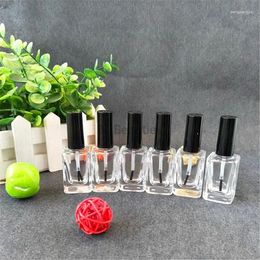 Storage Bottles 15ml Square Empty Glass Nail Polish Paint Glue Packaging Containers Art