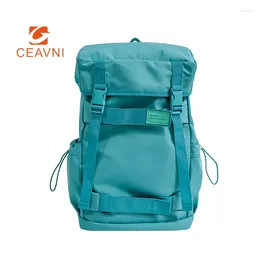 Backpack CEAVNI Trendy Student Schoolbag Casual Large Capacity Shoulderbag Storage Multifunctional Men And Women With Same Paragraph