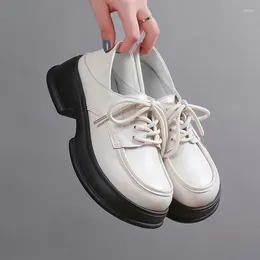 Dress Shoes 2024 Women Platform Lolita Chunky Mary Janes Thick Bottom Japanese Uniform Leather College Girls Sneakers