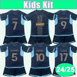 2024 25 Philadelphia Union Kids Kit Soccer Jerseys GLESNES UHRE CARRANZA BEDOYA GAZDAG LOWE Home Blue Child Suit Football Shirt Uniforms