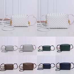 Top Quality 10A Loop Camera Bag Luxury Designer 2 Size Intrecciato Leather Crossbody Bag Fashion Women knotted metallic Zipper Closure Shoulder Bag Handbag purse