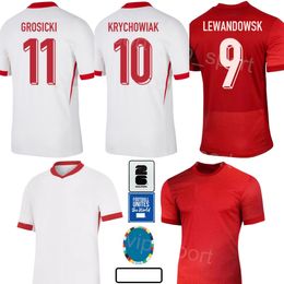 2024 Euro Cup Poland Soccer 9 Robert Lewandowski Jersey 1 Wojciech Szczesny 15 Kamil Glik 10 Piotr Zielinski 7 Arkadiusz Milik Football Shirt Kits National Team