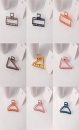 Metal Solid Colour Hair Clamps Big Nonslip Hairs Claw Clips Triangle Rectangle Semicircle Hairpin Versatile Simplicity7107317