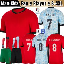 2024 Portuguesa portugal soccer jerseys RUBEN RONALDO JOAO Portugieser Portuguese football shirt Men Kids kit sets World Cup team Portugals tops thailand