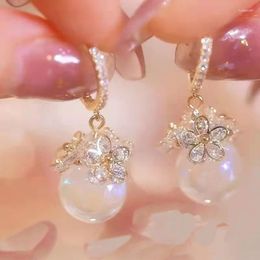 Dangle Earrings Female Light Luxury Pearl Korean High-end Temperament Long Tassel Drop For Women Wedding Party Jewelry