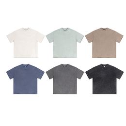 Blank T-shirts 2024ss T Shirt Men Women High Quality Wash Cotton Top Tees