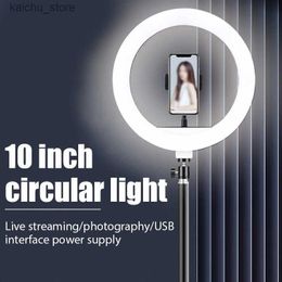 الإضاءة المستمرة 10 بوصة صورة شخصية خاتمة الضوء ملء الضوء LED LED ضوء التسجيل للفيديو البث المباشر selfie LED ملء Light Y240418