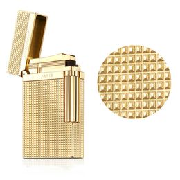 NEW Cigarette Cases Gas Lighters Man Brass Electroplating Windproof Bright Sound PersonalityIn Gift Smoking Accessories