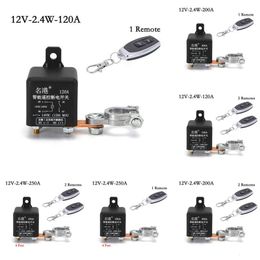 2024 12V 120A/200A/250A Universal Battery Switch Relay Integrated Wireless Remote Control Disconnect Cut Off Isolator Master Switches