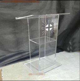 Cheap Transparent Acrylic Podium Pulpit Lectern Clear Plexiglass Podium Organic Glass Church Pulpit5536608