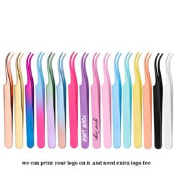 Private Label Custom Arc Mouth Eyelash Beauty Tools Lash Curler Eye Lash Tweezers False Eyelash Aids Makeup Tools