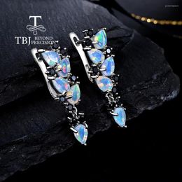 Dangle Earrings Luxury Fashion Designer Chic Silver Clasp For Lady Natural Opal October Birthstone Stone Precious Jewelry Gift