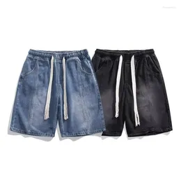 Men's Shorts Summer Denim High Quality Vintage Solid Color Washed Jeans Korean Version Of Street Clothing 2024