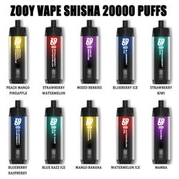 vapes disposable zooy shisha 20000 puffs disposable vape Vaporizers Pen Cartridges Pre-Filled e Cigs eu warehouse Display Screen TYPE-C Rechargeable