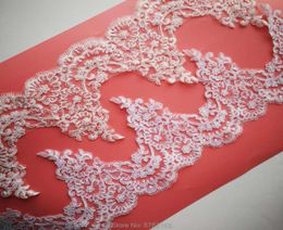 Ribbon Delicate 1Yard WhiteIvory Cording Fabric Flower Venise Venice Mesh Lace Trim Applique Sewing Craft For Wedding Dec 20cm9965408