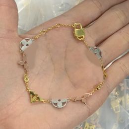 Luxury Brand Designer Bracelets Gold Silver Flower Letter Clover Pendant Charm Bracelet Chain Bracelet Bangle Fashion Women Elegant Wedding Party Lovers Jewelry