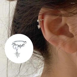 Backs Earrings 1 PC Pearl Ear Cuff Clip Non-Piercing Bone Six-Pointed Star Ring Without Puncture For Women Jewellery