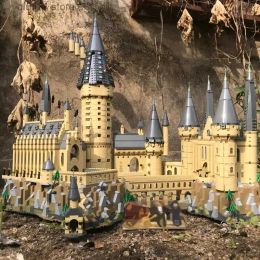 Blocks Blocks Movie Series Castle Building Blocks Compatible 71043 16060 Magic School Classic Bricks Model Assembly Led Light Toys for Bo