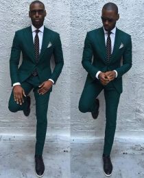 Tuxedos Green Wedding Tuxedos Slim Fit Mens Business Suit (Jacket + Pants + Tie ) Handsome Men's Suits Suits Groom Attire Ebelz