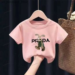 T-shirts Summer 3-14 Year Old Boys and Girls High Quality Cotton Brand Childrens T-shirt Fashion Baby Top T-shirt Designer Print Q240418