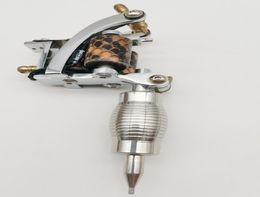 Tattoo Machine Gun Handmade Silver Colour 8Coils Liner Shader With 1Pc Stainless Steel Good Quality Grips Tubes Sent A Random S9943487