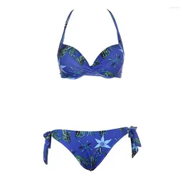 Women's Swimwear Bikinis Women 2024 Print Floral Swimsuits Brazilian Push Up Halter Bikini Set Bathing Suits Plus Size Female Sexy XXL