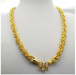 Mixed Style 24K Yellow Gold Filled Men Chain Necklace Colorfast Fake Gold Chains Jewellery Multi design for Choose4375100