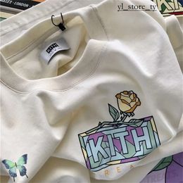 Kith Designer T -Shirt Herren T -Shirt Luxus trendy Kurzarm Kith Hemd Grafik bedruckte Buchstaben Frauen Lose und atmungsaktive Kleidung Casual Kith T Shirt 5668