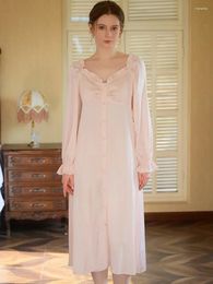 Women's Sleepwear Summer Mesh Vintage Princess Lace Pyjamas Women Fairy Ruffles Lolita Nightdress Victorian Nightgowns Home Fury Set