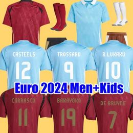 24 25 Belgian Football Soccer Jerseys DE BRUYNE LUKAKU DOKU 2024 European Championship National Team Player Football Shirt Men's Children's Set Home and Away Jersey