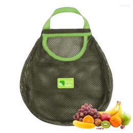 Storage Bags Reusable Hangings Mesh Large And Long Net Tote For Fruit Vegetable Wall Type Polyester